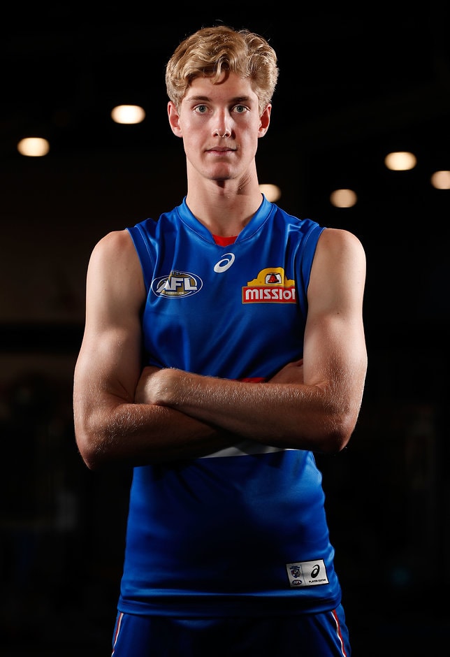 AFL 2017 Portraits - Western Bulldogs MELBOURNE, AUSTRALIA - FEBRUARY 7: poses for a portrait during the Western Bulldogs team photo day at the VU Whitten Oval on February 7, 2017 in Melbourne, Australia. (Photo by Adam Trafford/AFL Media)